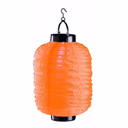 6x orange solar lampion lanterns 35 cm