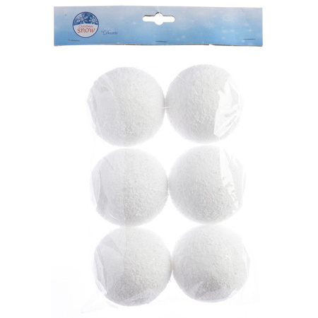 Package of 24x deco snow balls in different sizes