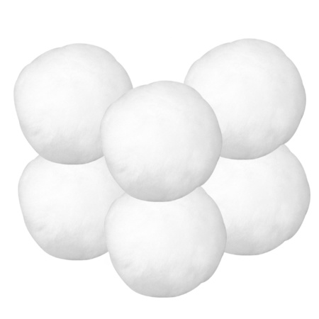 White deco snowballs set of 56x pieces 6 and 7,5 cm