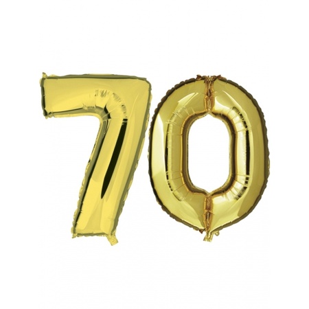 70 jaar jublileum ballonnen goud