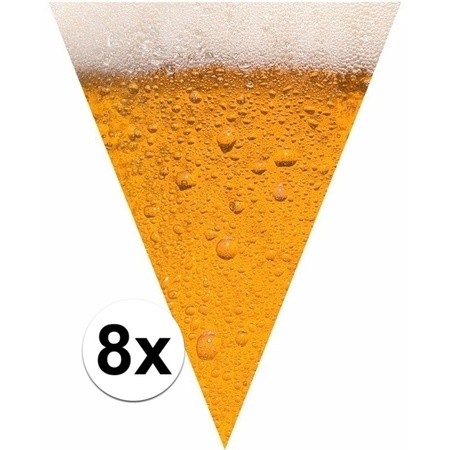 8x Beer print buntings 6,4  meters