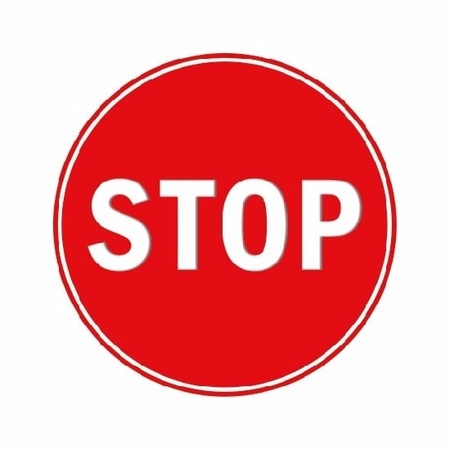 Stopsign sticker 15 cm