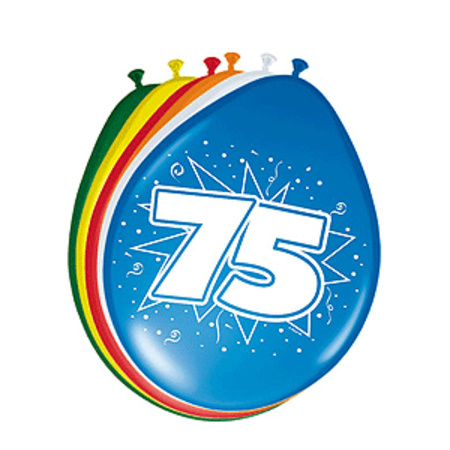 Folat Party 75e jaar verjaardag feestversiering set - Ballonnen en slingers