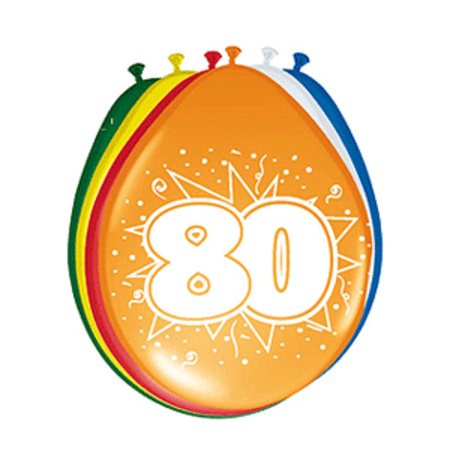 Folat Party 80e jaar verjaardag feestversiering set - Ballonnen en slingers