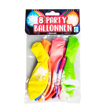 8x pieces graduated/graduation party balloons - various colors - latex - approx. 30 cm