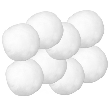 White deco snowballs set of 42x pieces 6 and 7,5 cm