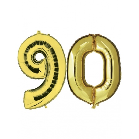 90 jaar jublileum ballonnen goud