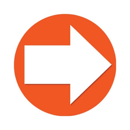 Set met oranje pijl en P logo stickers