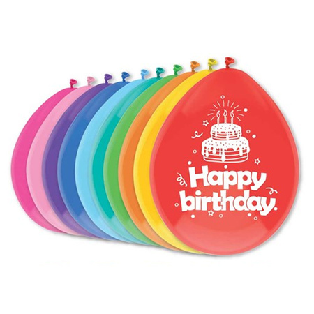 Birthday decorations package 8 years balloons and bunting flags