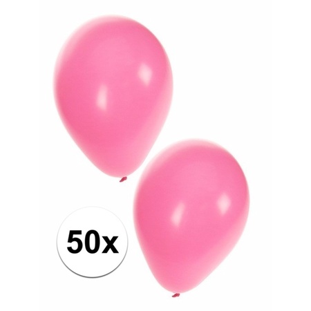 Helium ballonnen lichtroze 50 stuks