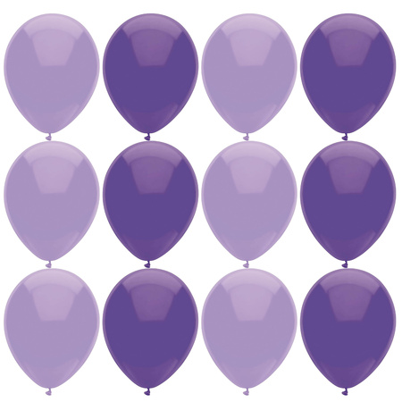 Ballonnen verjaardag/thema feest - 200x stuks - lila/paars