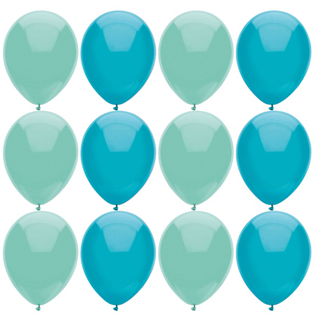 Haza Balloons birthday party - 200x pieces - mintgreen and turquoise