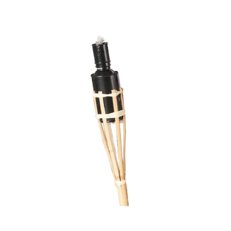 8x pieces Bamboo garden torches 90 cm with 2 liter lamp oil