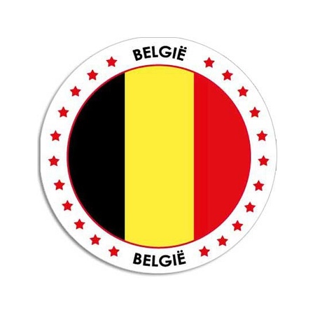 Round Belgium sticker 14,8 cm