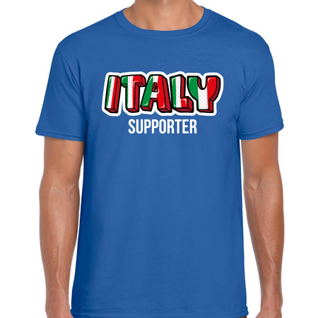 Blauw t-shirt Italy / Italie supporter EK/ WK voor heren