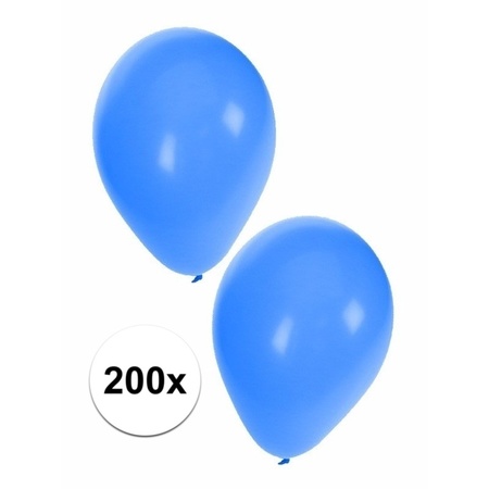 200 Blauwe feest ballonnen