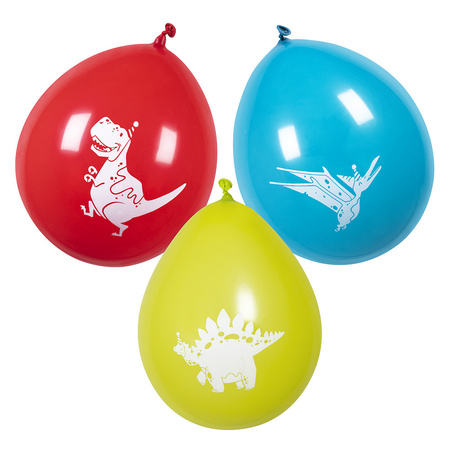Boland 6x Dino themed party balloons - approx. 25 cm - Party decorations and ornaments