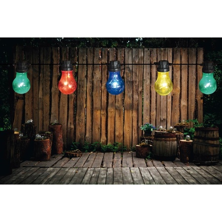 Outdoor party lights string multi color bulbs 10 meter