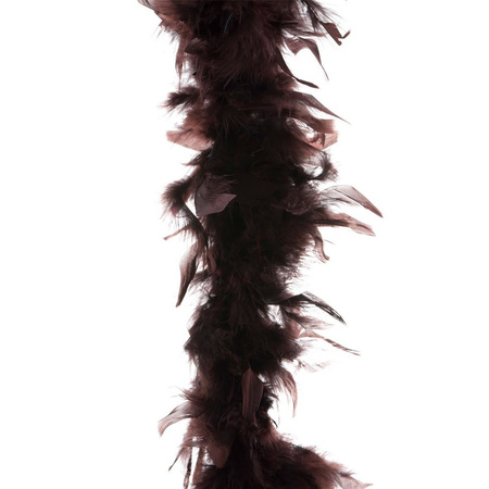 Carnaval feathers boa color brown 2 meters
