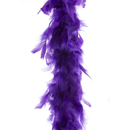 Carnaval verkleed veren Boa kleur paars 190 cm