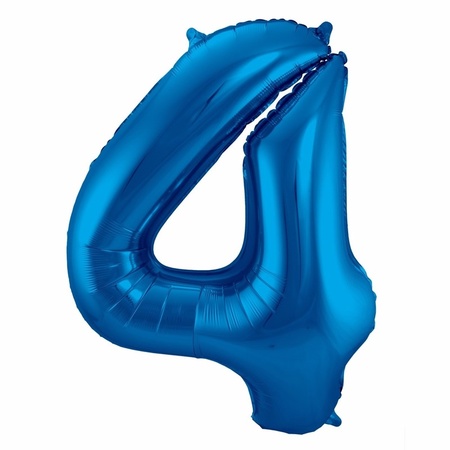 Cijfer ballonnen opblaas - Verjaardag versiering 40 jaar - 85 cm blauw