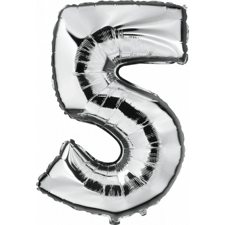 75 years silver foil balloons 88 cm age/number