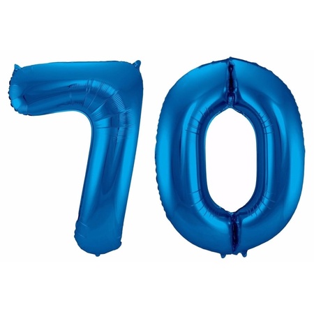 Number 70 balloon blue 86 cm