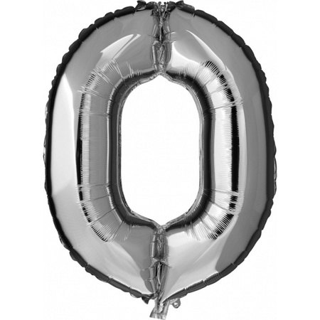 10 years silver foil balloons 88 cm age/number