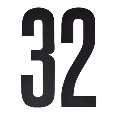 Number sticker 32 black