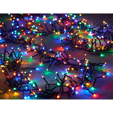 Clusterlights colored 1152 white lights christmas lights with timer.