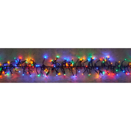 Christmas clusterlights with timer multi colour LED 2,4 m