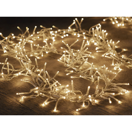 Clusterlights warm white 1152 white lights christmas lights with timer
