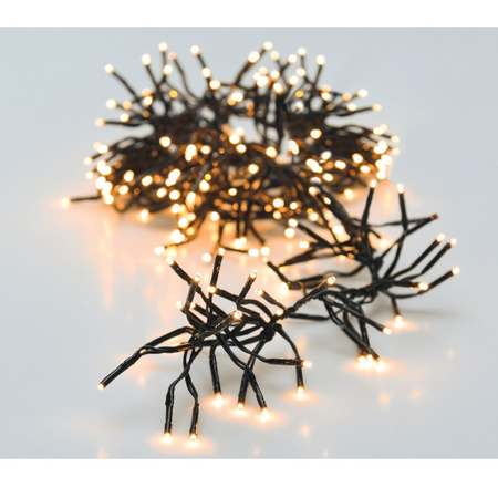 Christmas lights black rope 384 warm white lights 300 cm with memorie function