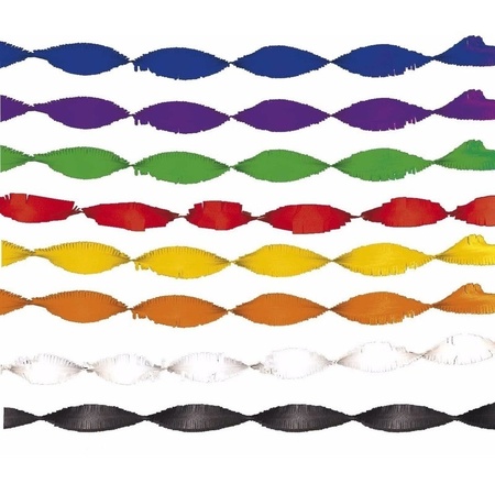Crepe guirlandes in all colors 6 meters