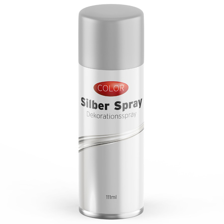 Decoratie spray zilver/zilverspray 111 ml