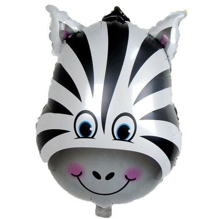 Animal foil balloon zebra 41 cm
