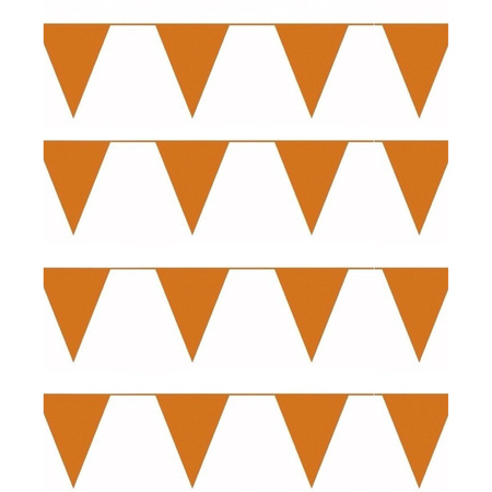 Ek/ Wk/ Koningsdag oranje versiering pakket met oa  20 meter xl oranje vlaggenlijnen/ vlaggetjes