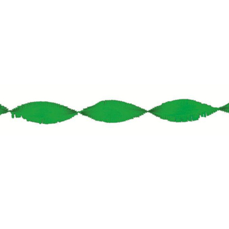 Groene slinger crepe papier 24 m