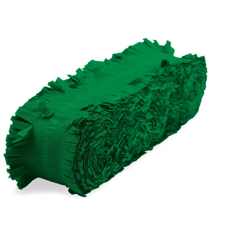 Feest versiering combi set slingers rood/groen 24 meter crepe papier