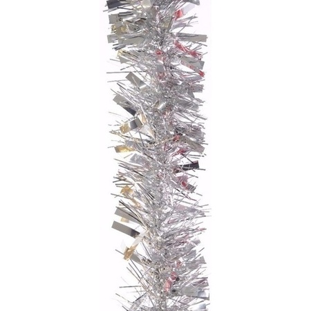Zilveren lametta guirlande 200 cm