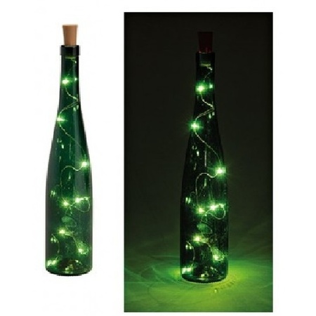 Flesverlichting LED lichtsnoer 80 cm met kurk voor wijnfles