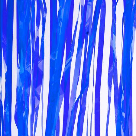 Blue transparent door curtain 200 cm