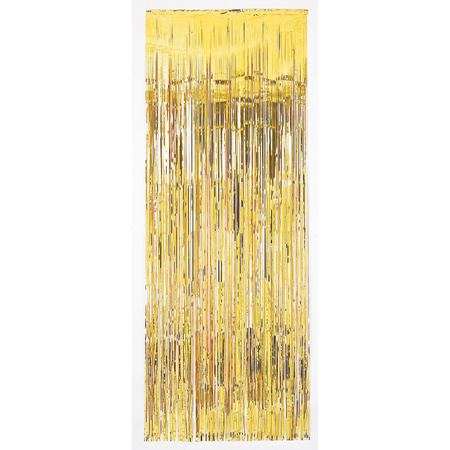 Gold metallic door curtain 243 cm