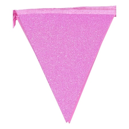 Pink glitter flagline 6 meter