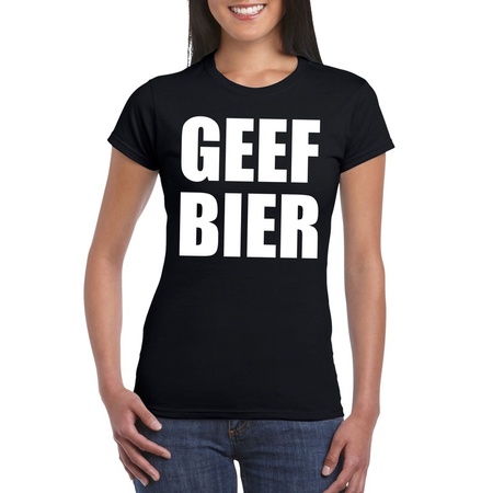Geef Bier ladies T-shirt black