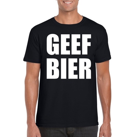 Geef Bier T-shirt black for men