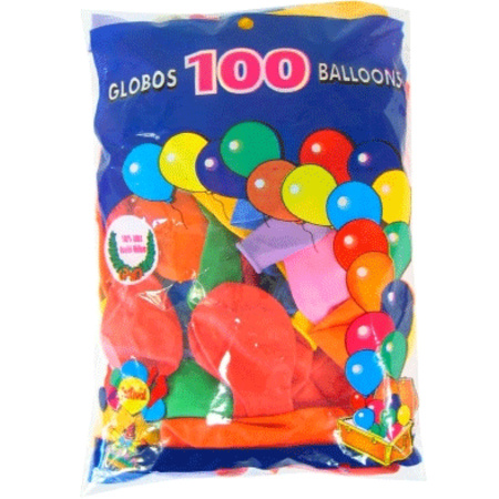 Ballonnen gekleurd 100 stuks inclusief ballonpomp