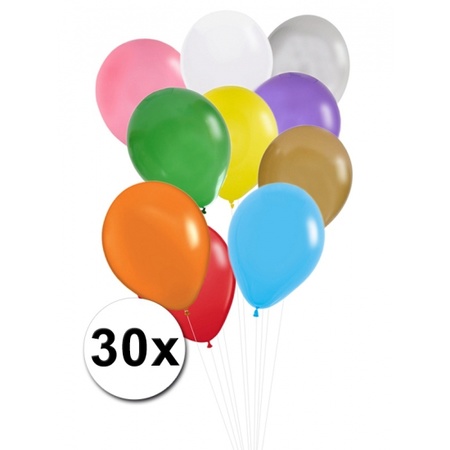 Zakje met 30 gekleurde ballonnetjes