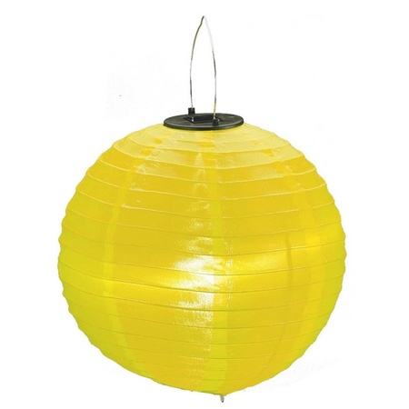 Yellow round solar lantern 30 cm