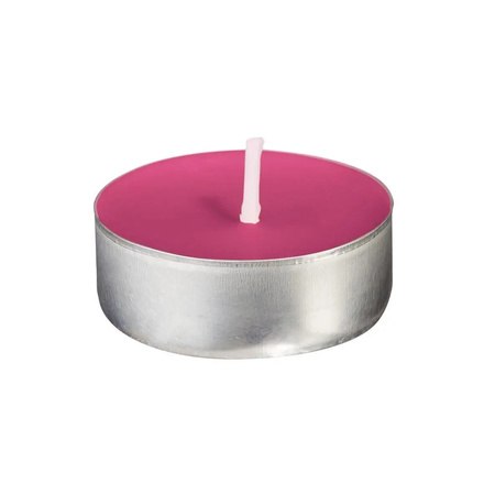 30x Scented candles/tea lights raspberry 3,5 burning hours
